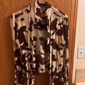 Idyllwind Tan and Brown Cowhide Jacket